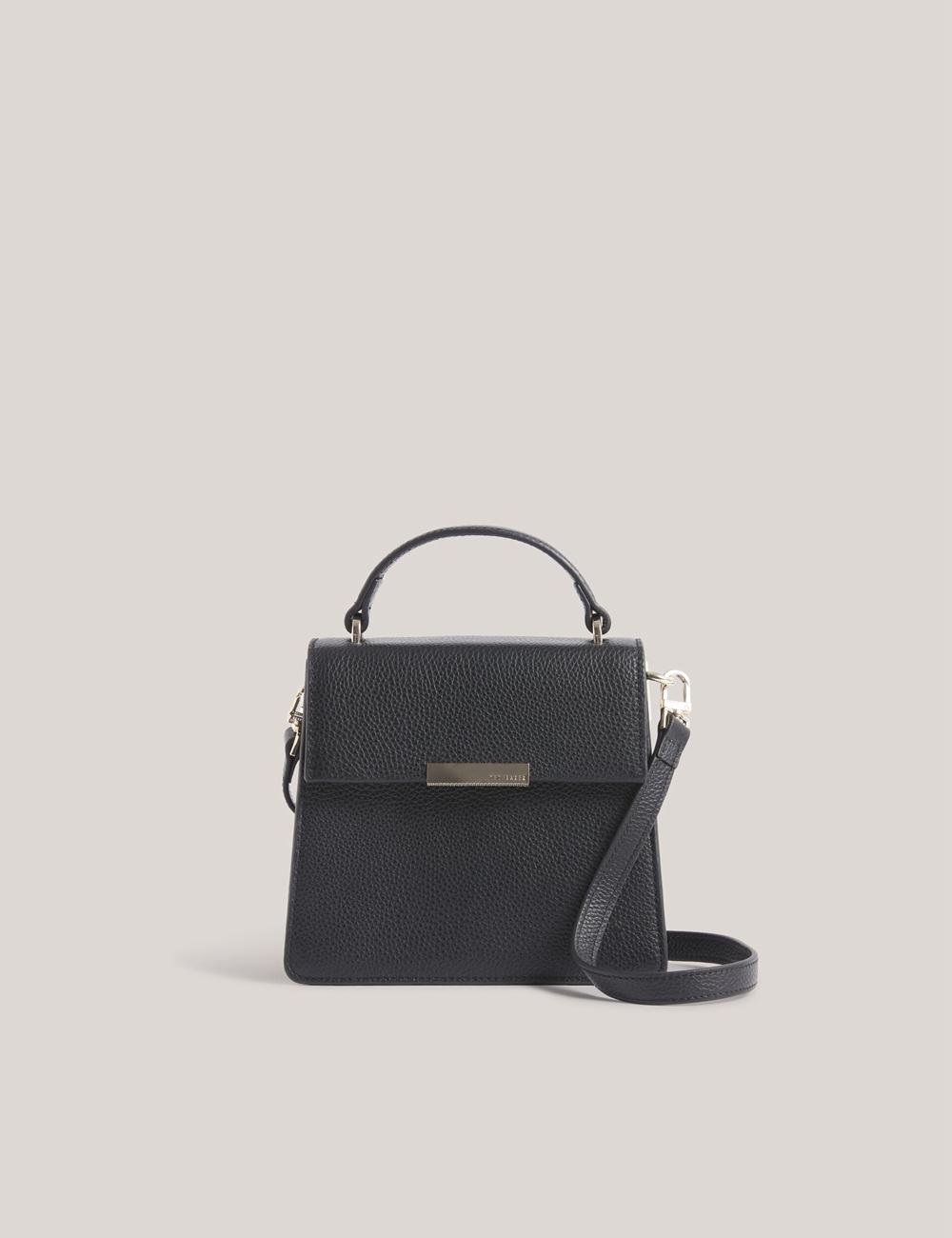 Ted Baker ROSELII - Small Top Handle Bar Detail Leather クロスボディバッグ レディース 黒 | Japan  OBQC-78692