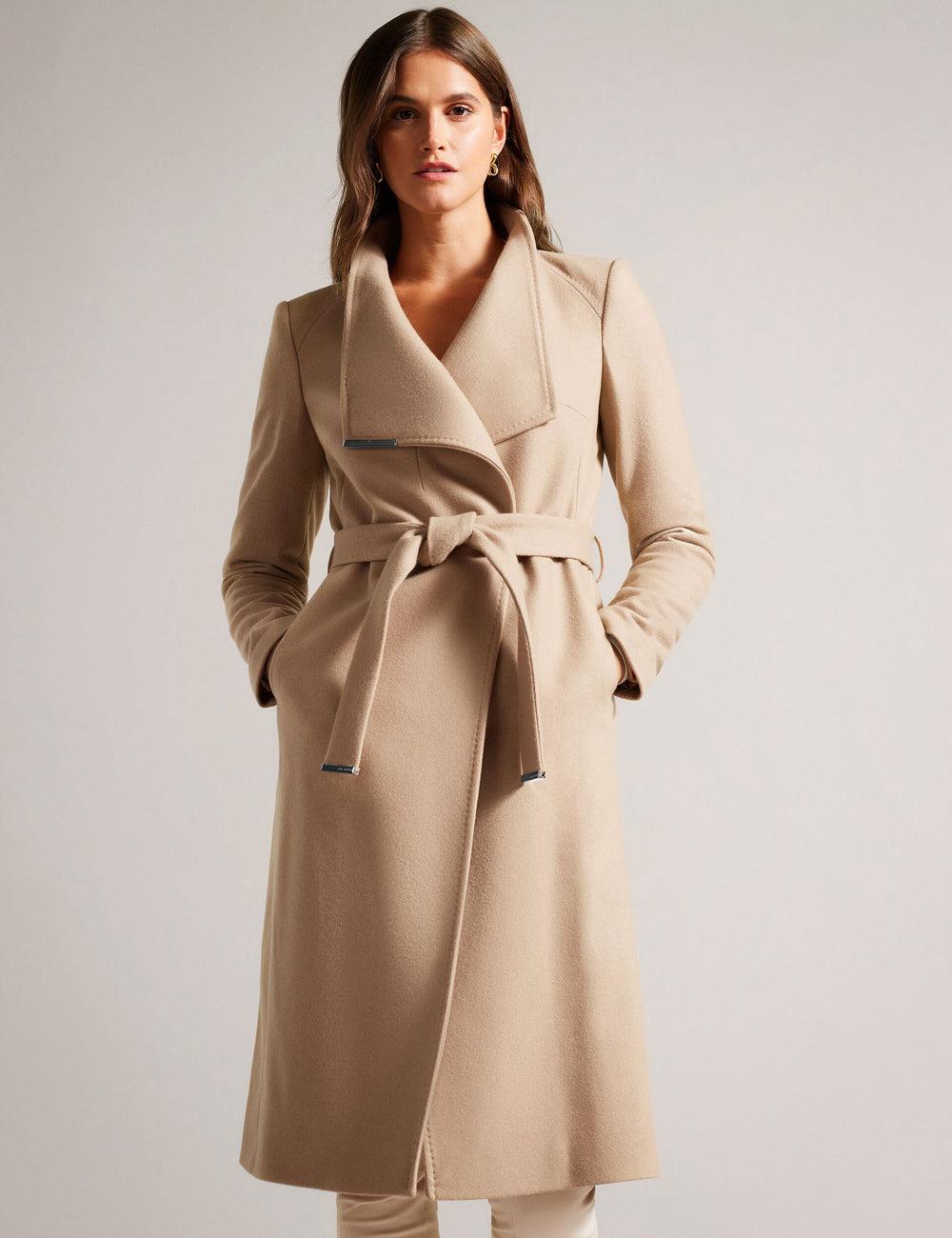 Ted Baker ROSE - Midi Length Belted Wool Wrap Coat ジャケット レディース Camel | Japan  ZJDK-57832