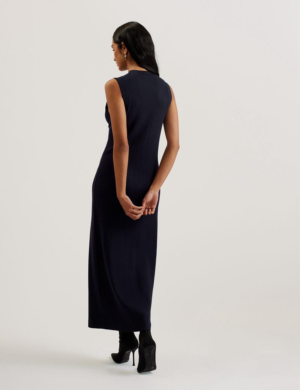 Ted Baker SANDIII - Sleeveless Ribbed Knit Column マキシドレス レディース ネイビー | Japan  LUQF-40316