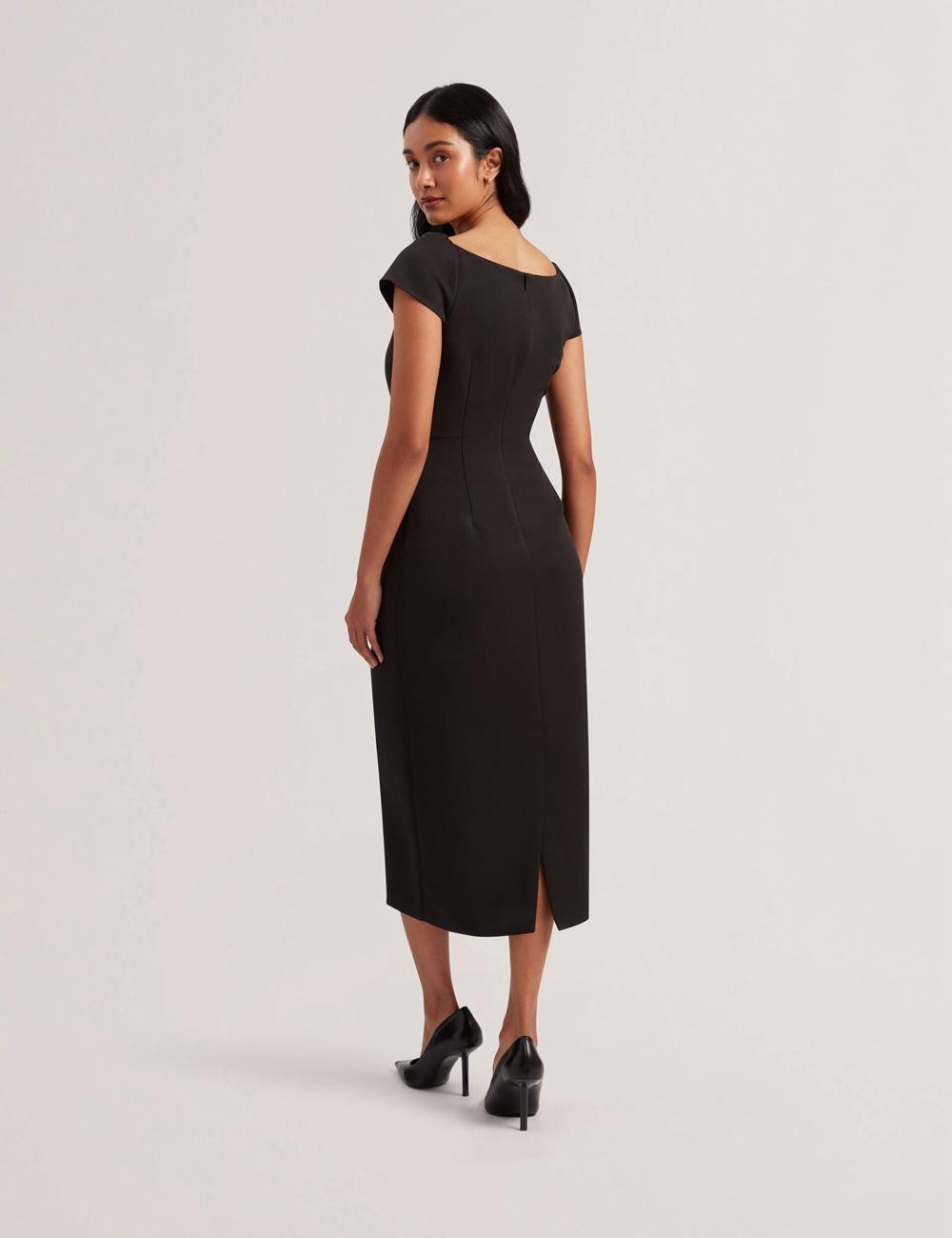Ted Baker SASSARI - Tailored Cap Sleeve Column ミディドレス レディース 黒 | Japan  TRZF-16572