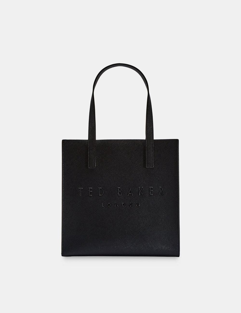Ted Baker SEACON - Textured Faux Leather Small Icon トートバッグ レディース 黒 | Japan  ZFAJ-69485