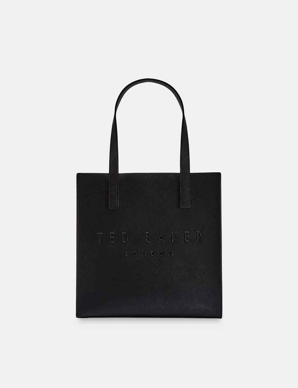 Ted Baker SEACON - Textured Faux Leather Small Icon トートバッグ レディース 黒 | Japan  ZFAJ-69485