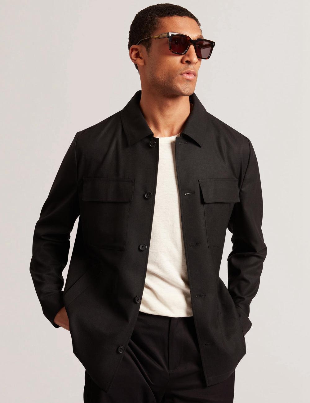 Ted Baker SELWYNJ - Lightweight Wool Blend ジャケット メンズ 黒 | Japan  BLWO-23198