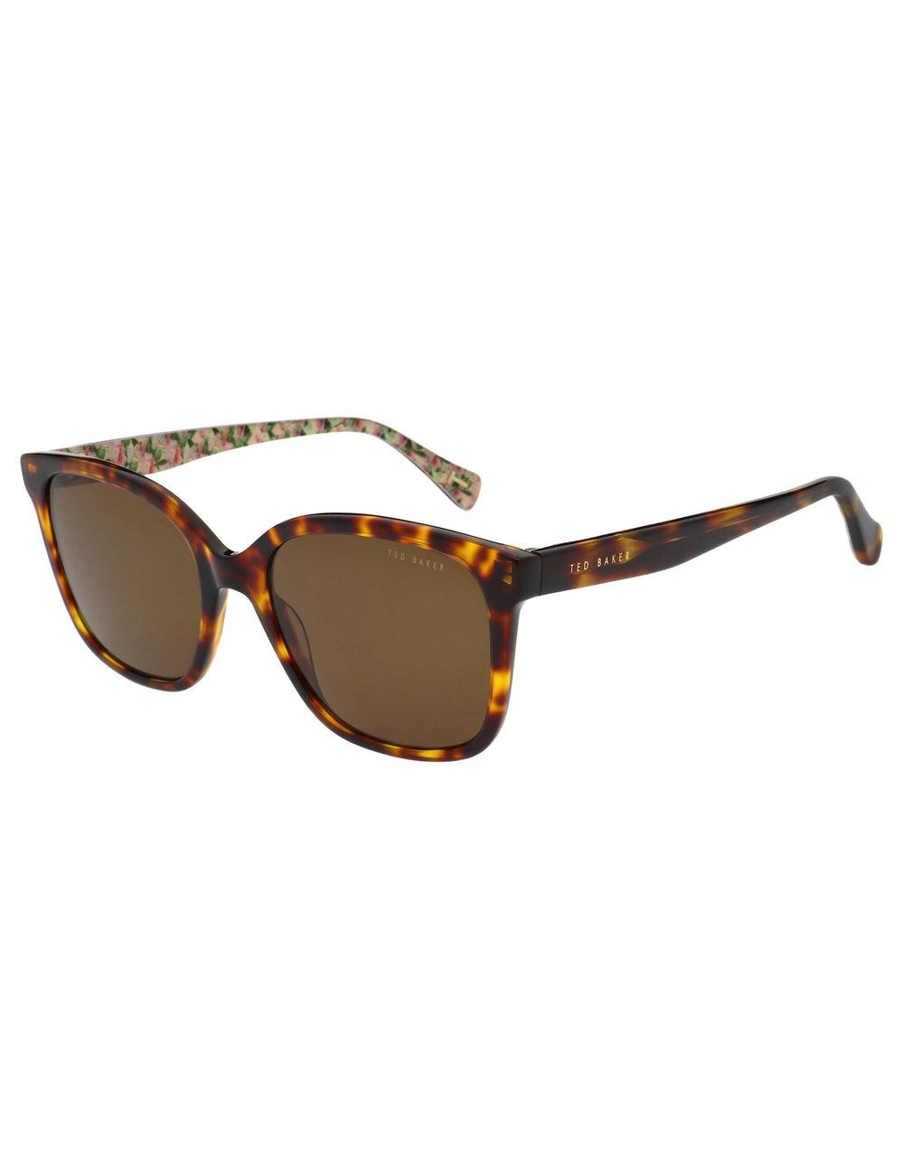 Ted Baker SHANEY - Classic Square Print Detail サングラス レディース ブラウン | Japan  JZFV-37190