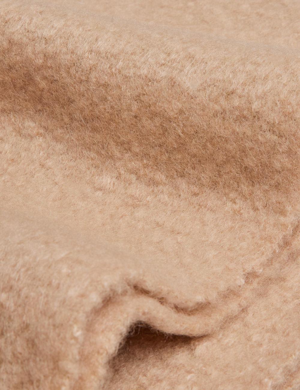 Ted Baker SHELMAS - Fluffy Wool Blend Blanket Knitted スカーフ レディース Taupe | Japan  DORM-51672