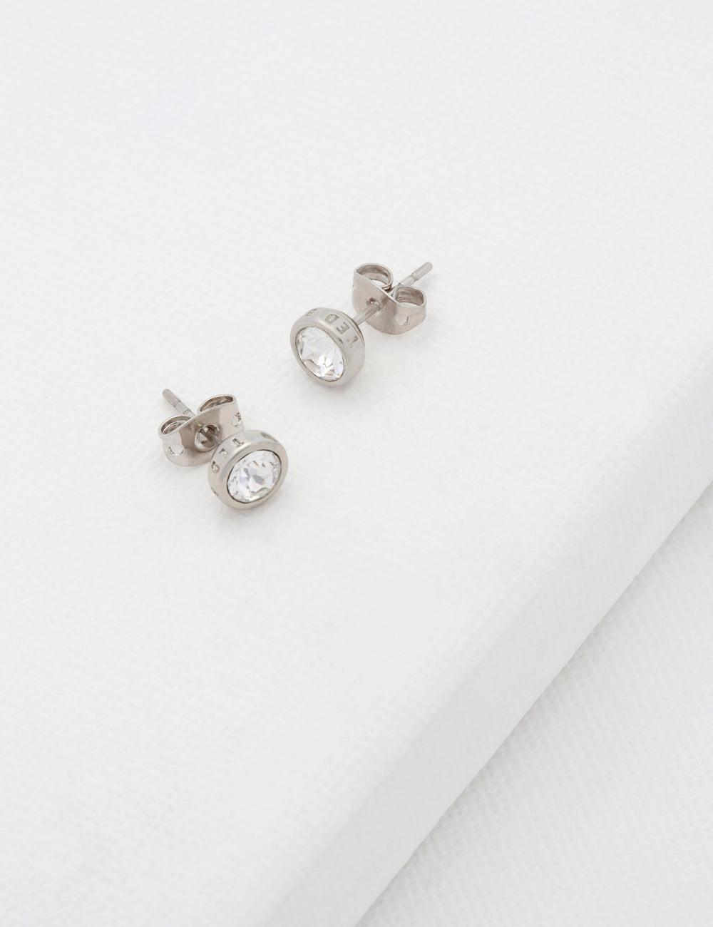 Ted Baker SINAA - Solitaire Crystal Stud ピアス レディース シルバー | Japan  BSMK-61374