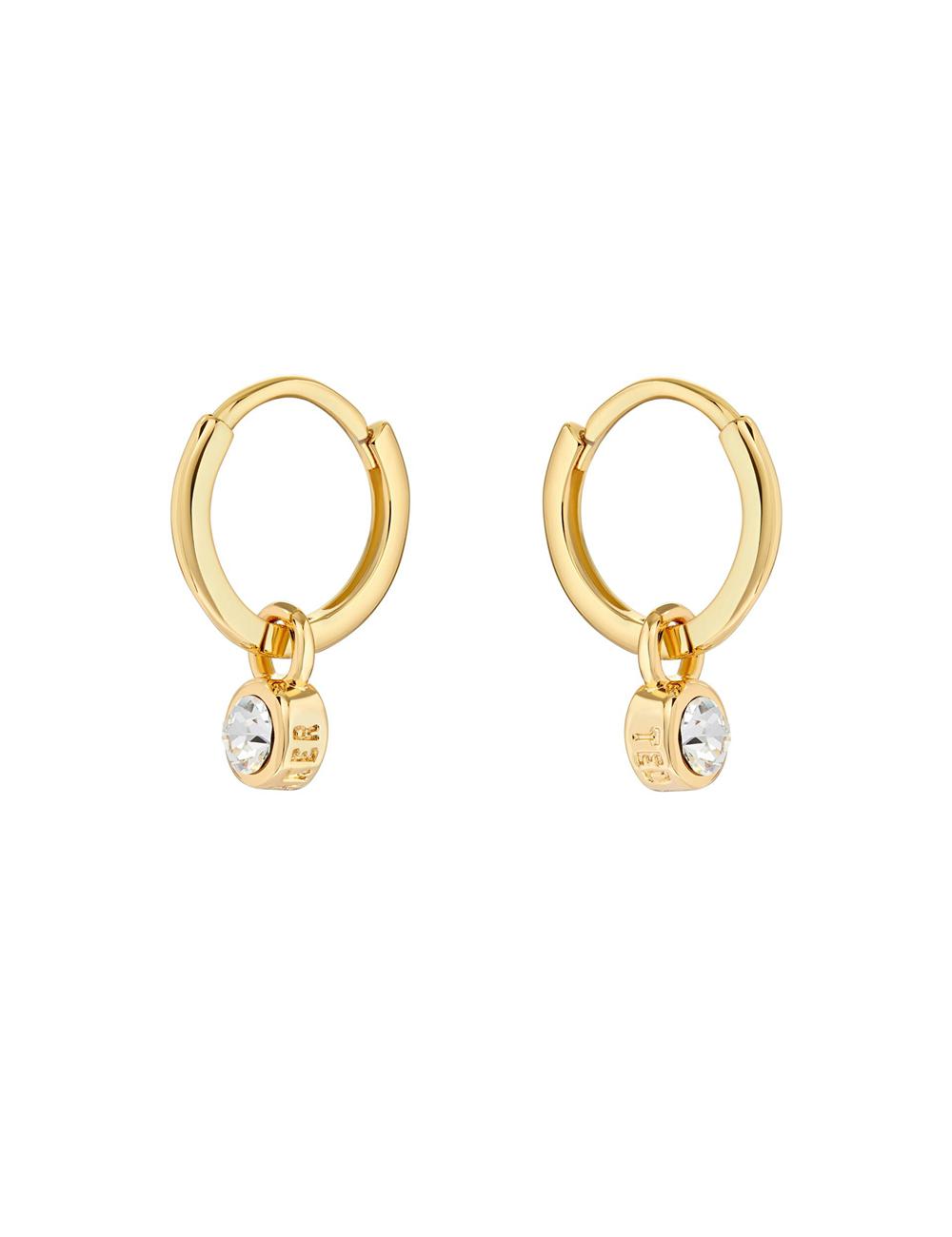 Ted Baker SINALAA - Crystal Pendant Huggie ピアス レディース ゴールド | Japan  UXGT-75140