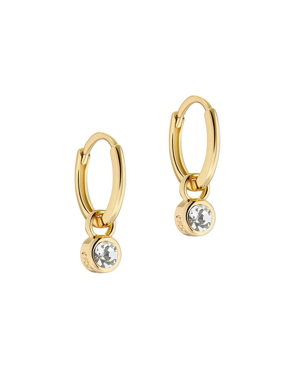 Ted Baker SINALAA - Crystal Pendant Huggie ピアス レディース ゴールド | Japan  UXGT-75140
