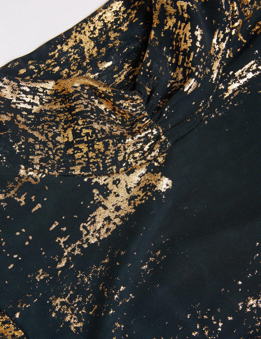 Ted Baker SOFIY - Foil Print High Neck Mesh Top ジャンパー レディース 緑 | Japan  UCYQ-63410