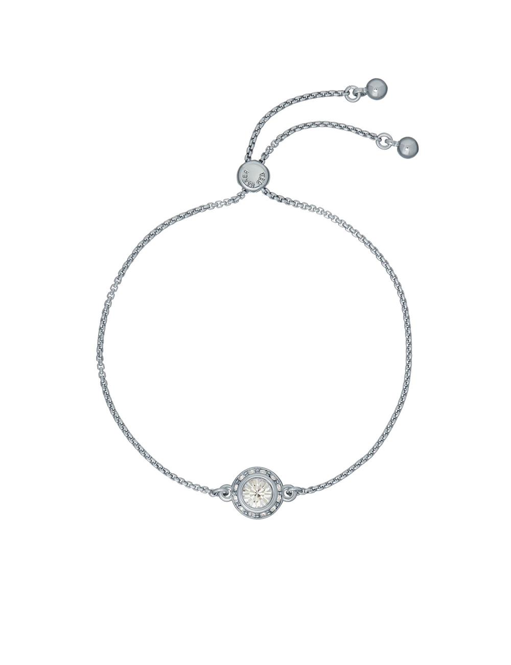 Ted Baker SOLETA - Solitaire Sparkle Crystal Adjustable ブレスレット レディース シルバー | Japan  PLXE-35290