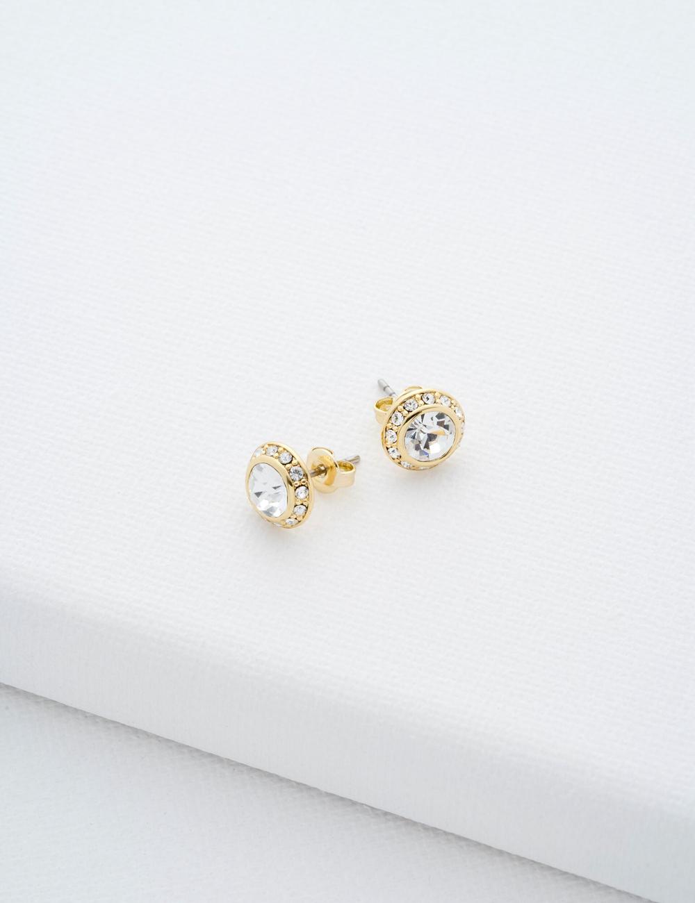 Ted Baker SOLETIA - Solitaire Sparkle Crystal Stud ピアス レディース ゴールド | Japan  DRIA-76905
