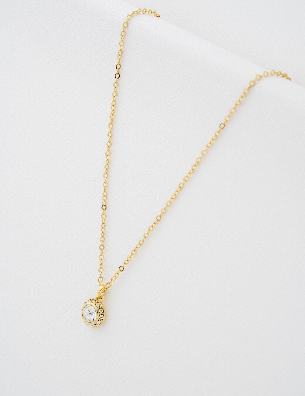 Ted Baker SOLTELL - Solitaire Sparkle Crystal Pendant ネックレス レディース ゴールド | Japan  GMEL-75612