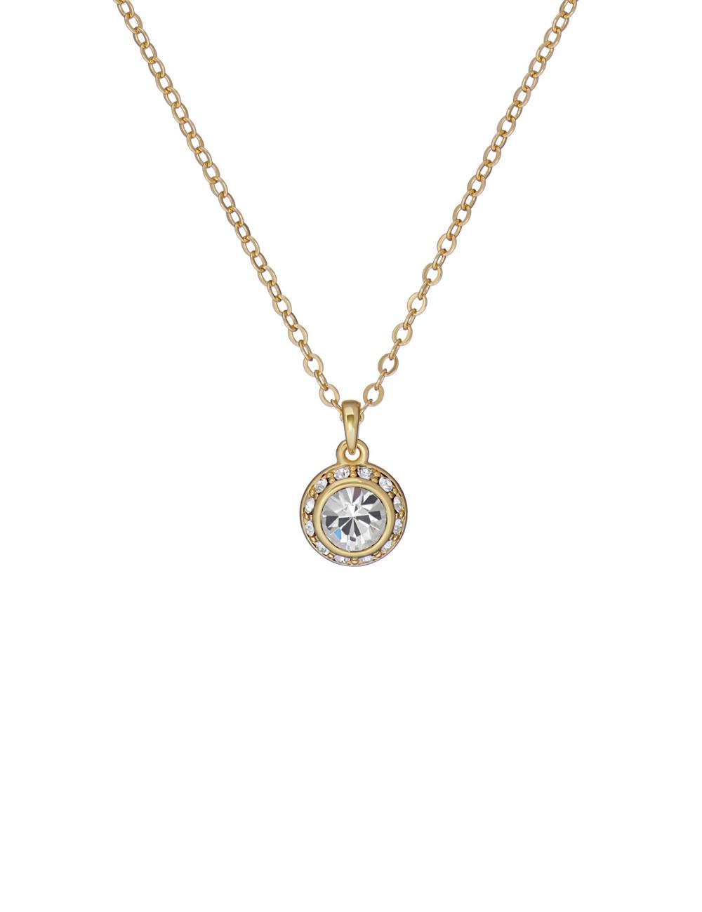Ted Baker SOLTELL - Solitaire Sparkle Crystal Pendant ネックレス レディース ゴールド | Japan  GMEL-75612
