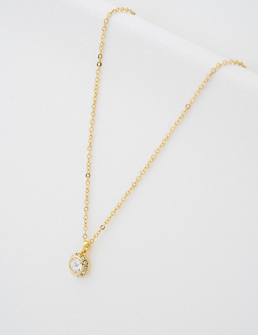 Ted Baker SOLTELL - Solitaire Sparkle Crystal Pendant ネックレス レディース ゴールド | Japan  GMEL-75612