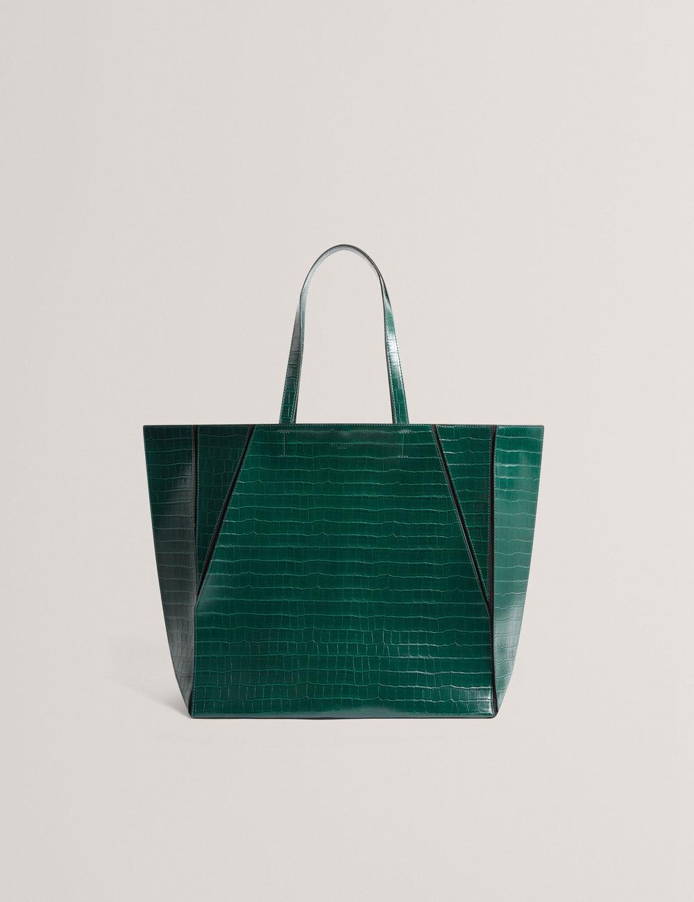 Ted Baker SOPHYNA - Croc Effect Folding Shopper ショッピングバッグ レディース 緑 | Japan  RVLH-54163