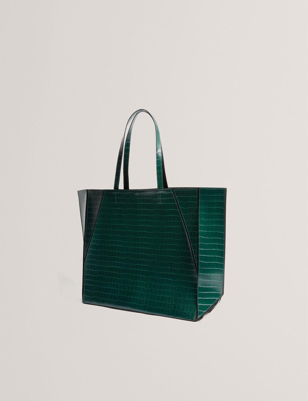 Ted Baker SOPHYNA - Croc Effect Folding Shopper ショッピングバッグ レディース 緑 | Japan  RVLH-54163