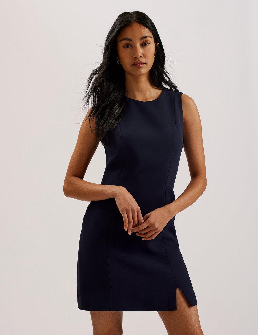 Ted Baker SORRAL - Sleeveless Tailored With Side Split ミニドレス レディース ネイビー | Japan  STOG-50741
