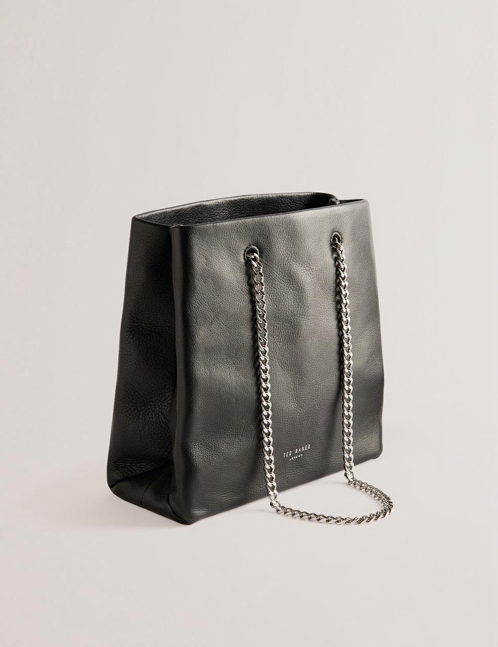 Ted Baker STALIA - Stitch Detail Leather Small トートバッグ レディース 黒 | Japan  AQSO-14590