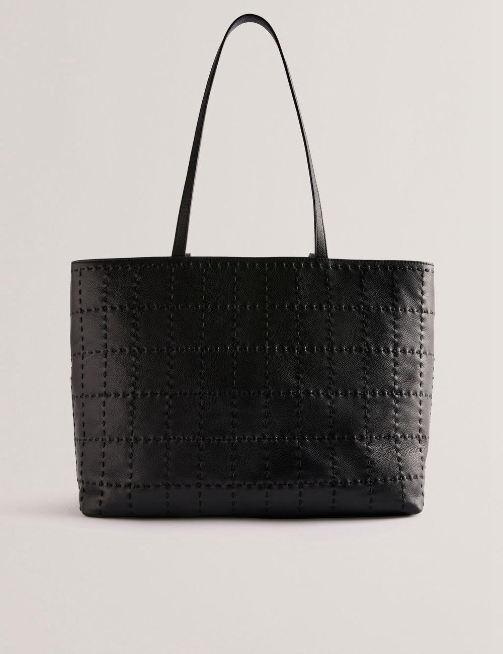 Ted Baker STALIE - Stitch Detail Leather Large Shopper ショッピングバッグ レディース 黒 | Japan  AOVJ-16259