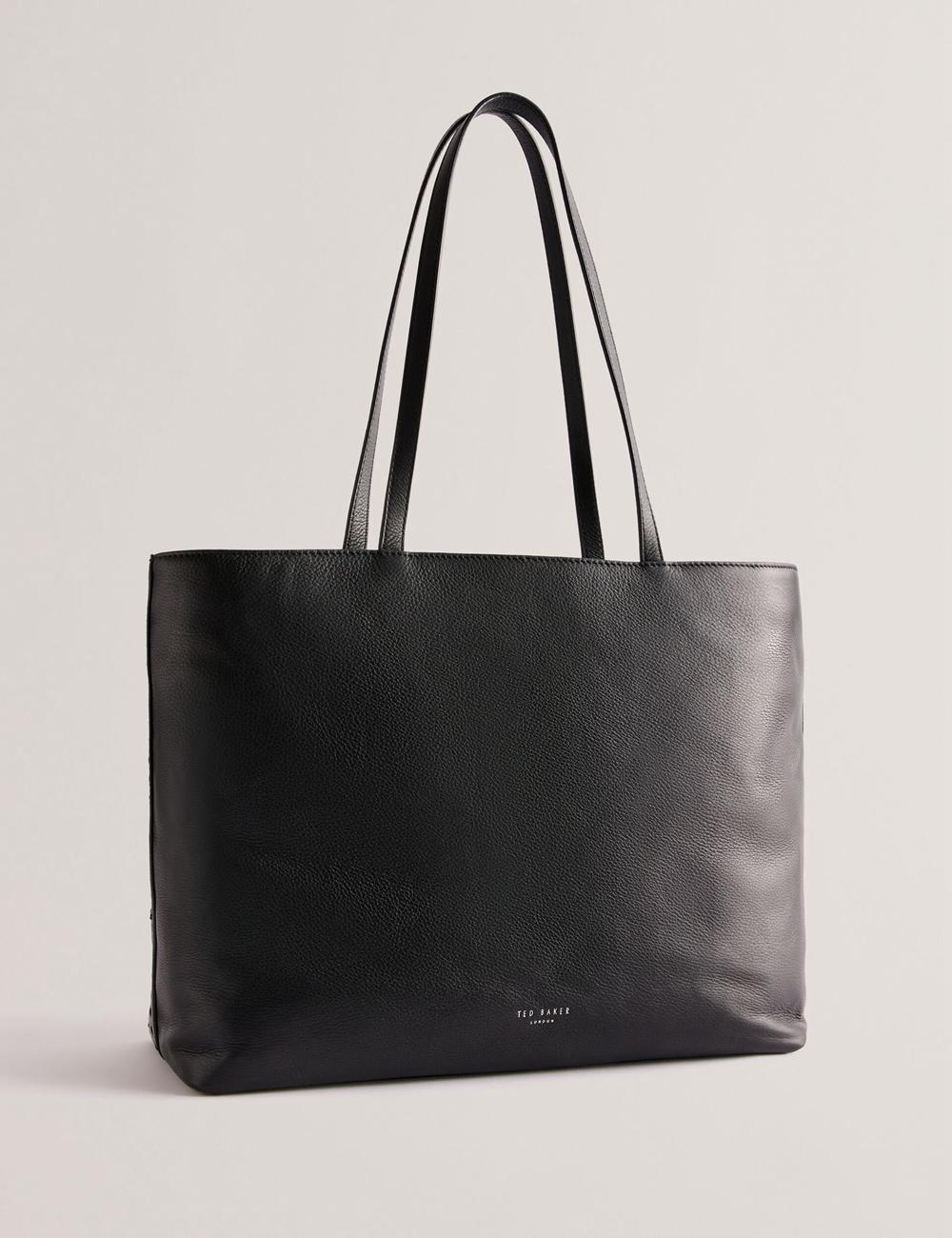 Ted Baker STALIE - Stitch Detail Leather Large Shopper ショッピングバッグ レディース 黒 | Japan  AOVJ-16259