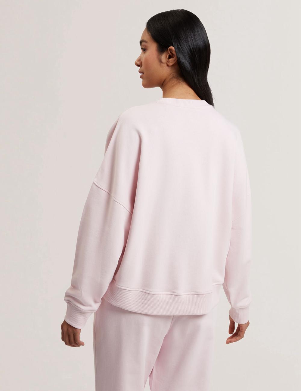 Ted Baker STIILA - Embroidered Logo Pure Cotton スウェットシャツ レディース ピンク | Japan  QZGU-91256