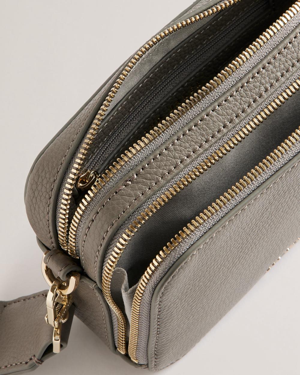Ted Baker STUNNA - Mini Leather Crossbody Camera ショルダーバッグ レディース グレー | Japan  BWRC-02856