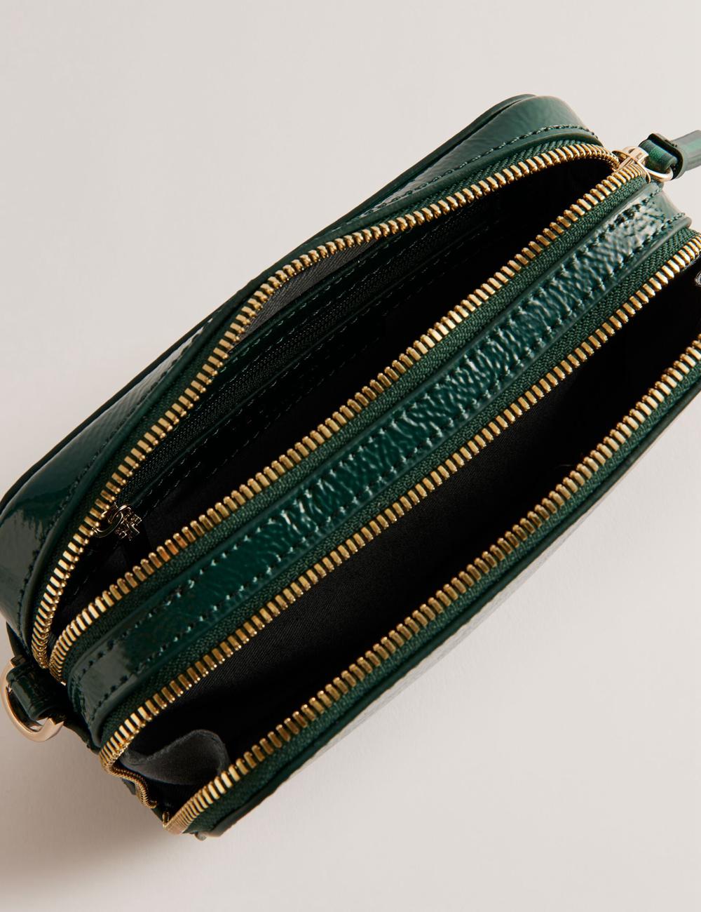 Ted Baker STUNWA - Patent Leather Webbing Camera カメラバッグ レディース 緑 | Japan  QBND-01258