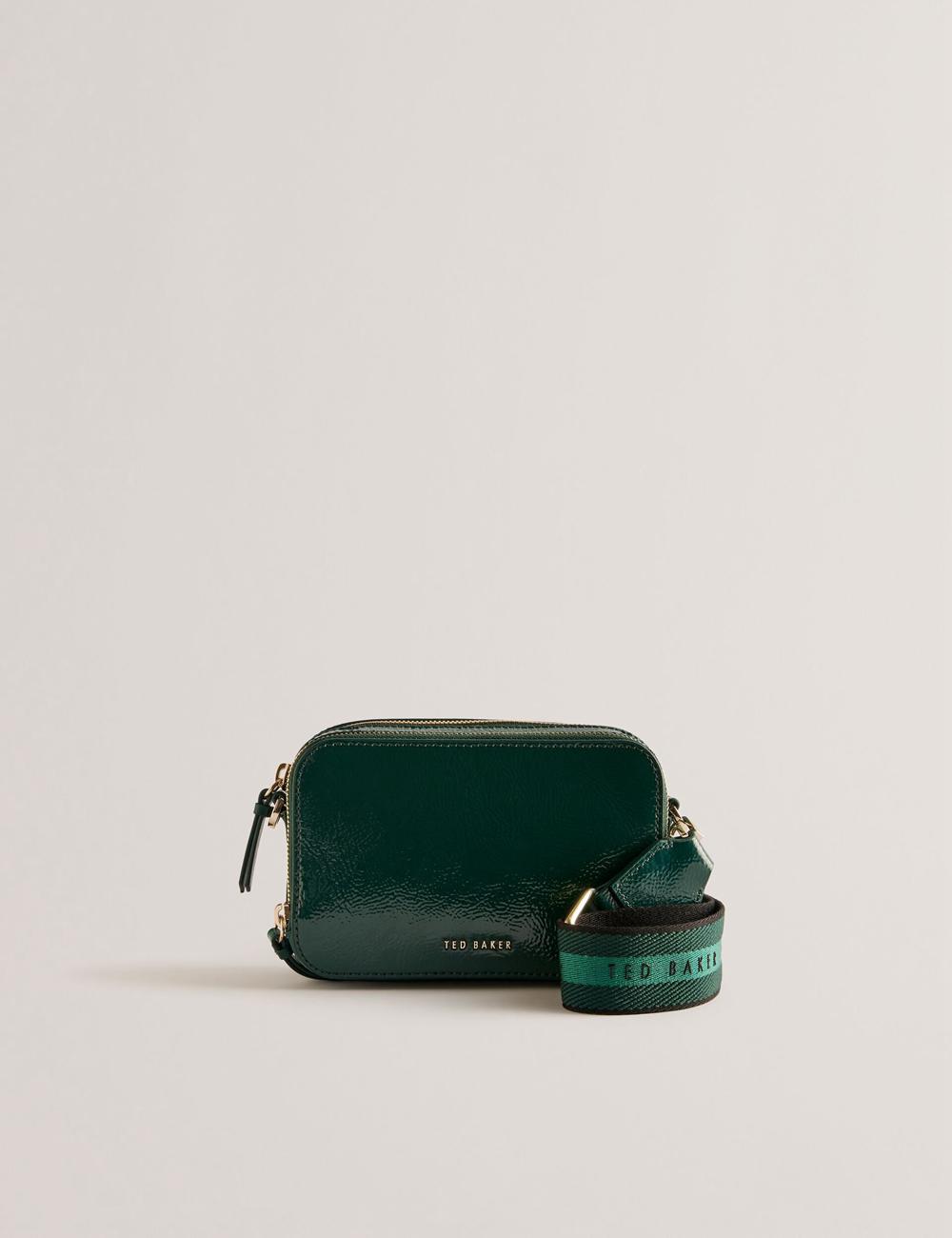 Ted Baker STUNWA - Patent Leather Webbing Camera カメラバッグ レディース 緑 | Japan  QBND-01258