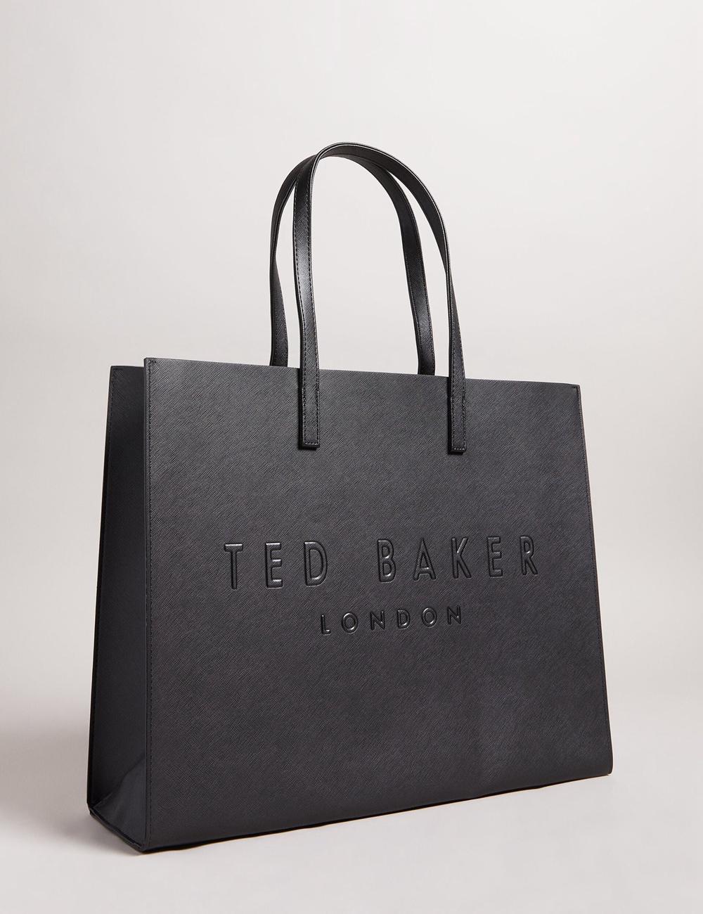 Ted Baker SUKICON - Textured Faux Leather Icon トートバッグ レディース 黒 | Japan  ZXRH-25640
