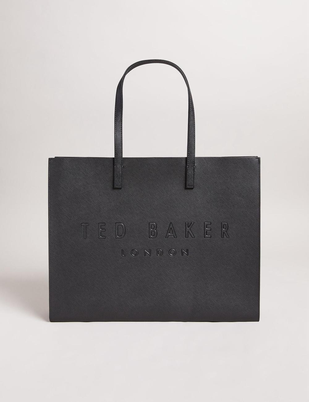 Ted Baker SUKICON - Textured Faux Leather Icon トートバッグ レディース 黒 | Japan  ZXRH-25640