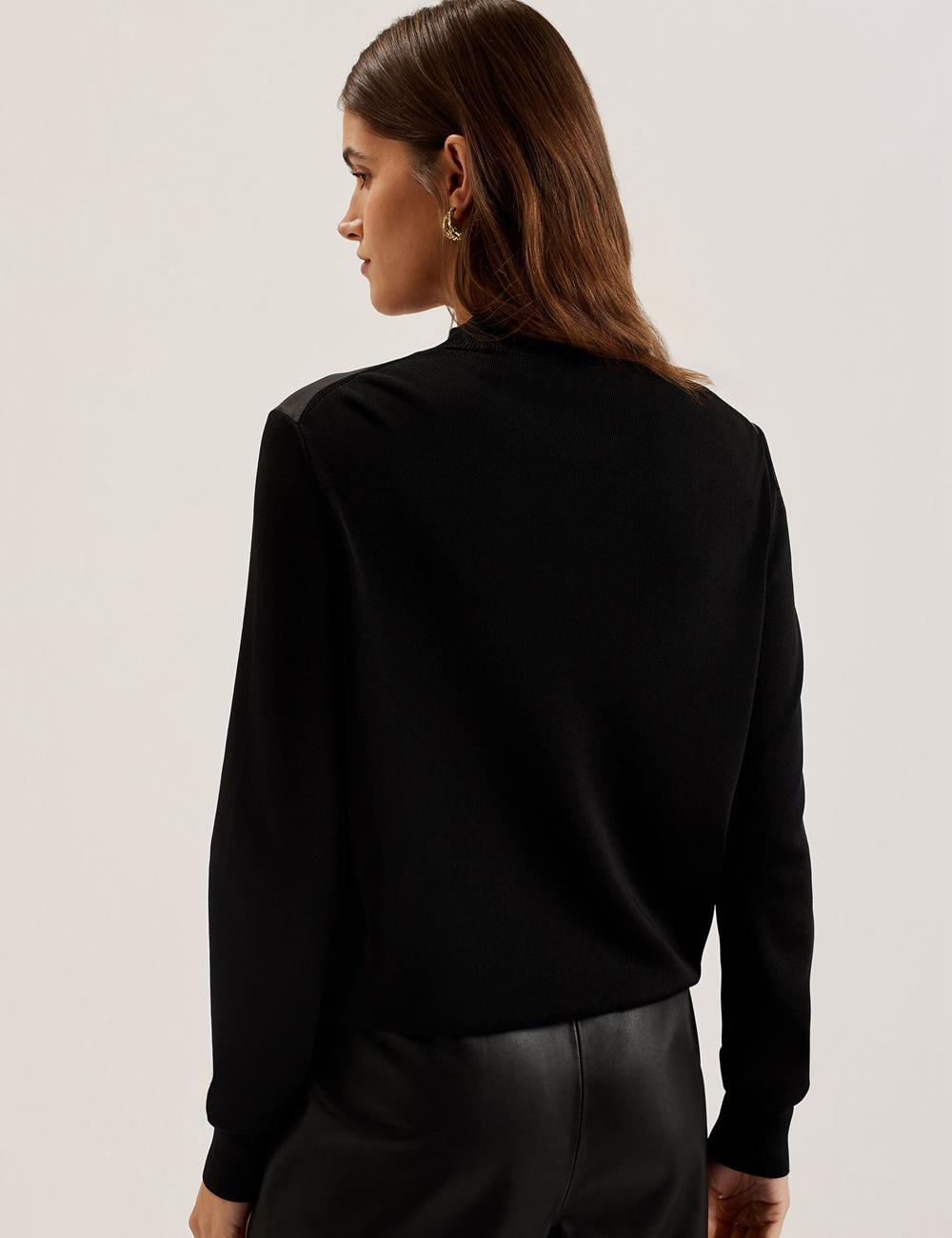 Ted Baker TABITHR - Printed Panel Long Sleeve Knit トップス レディース 黒 | Japan  EPSQ-94176