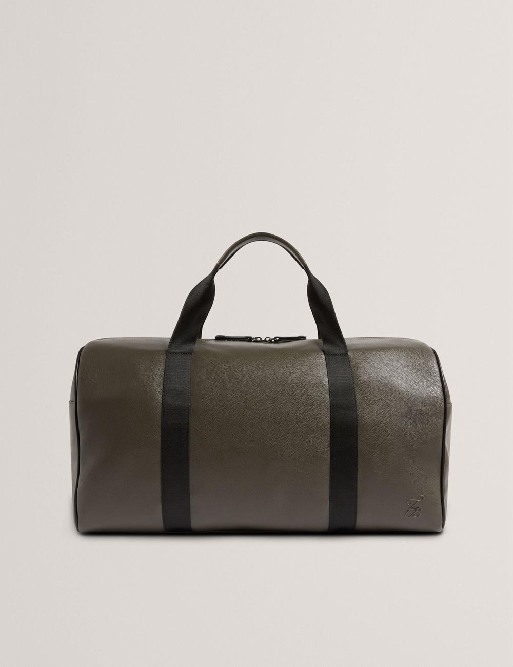 Ted Baker TAISON - Pebbled Faux Leather Holdall Bags メンズ カーキ | Japan  KTOF-50423