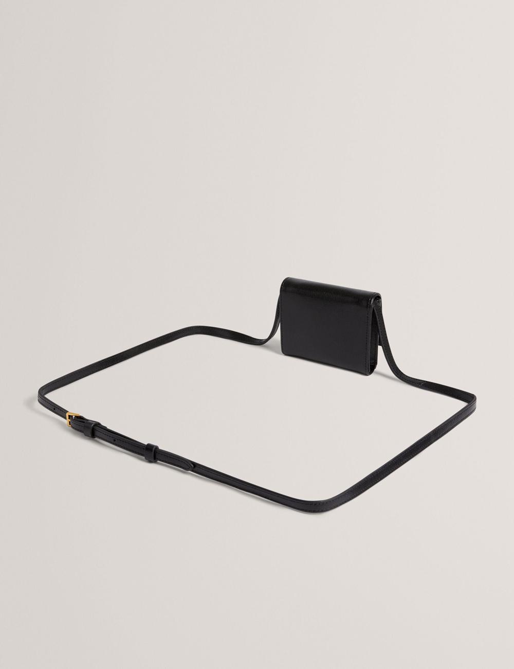 Ted Baker TAMZIEE - Leather Crossbody Card Holder クロスボディバッグ レディース 黒 | Japan  KOUT-34078