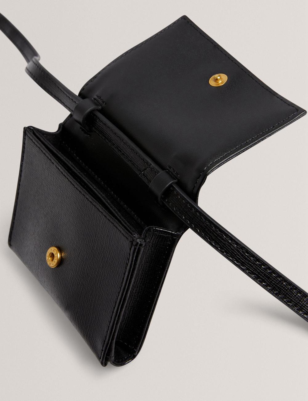Ted Baker TAMZIEE - Leather Crossbody Card Holder クロスボディバッグ レディース 黒 | Japan  KOUT-34078