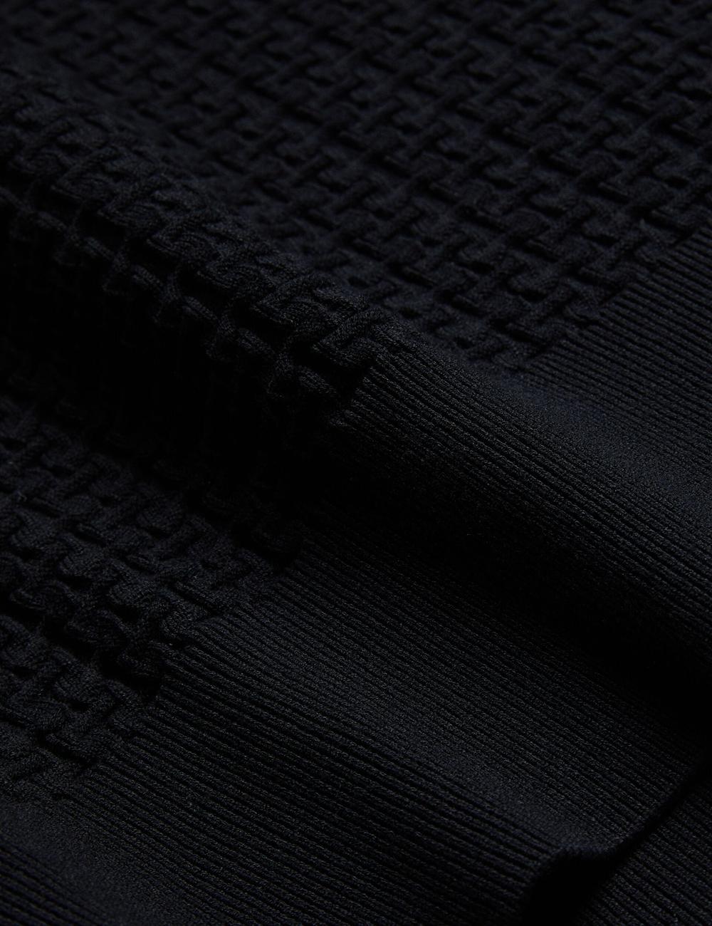 Ted Baker TEDTYY - Textured T Jacquard Knitted ジャンパー レディース 黒 | Japan  HPLQ-75913