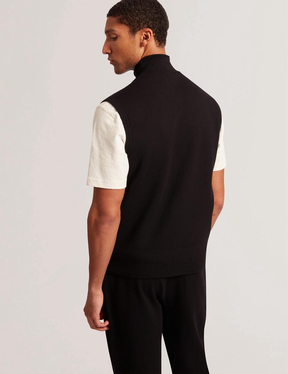 Ted Baker TERINCE - Zip-Through Funnel Neck Gillets メンズ 黒 | Japan  RKLE-01628