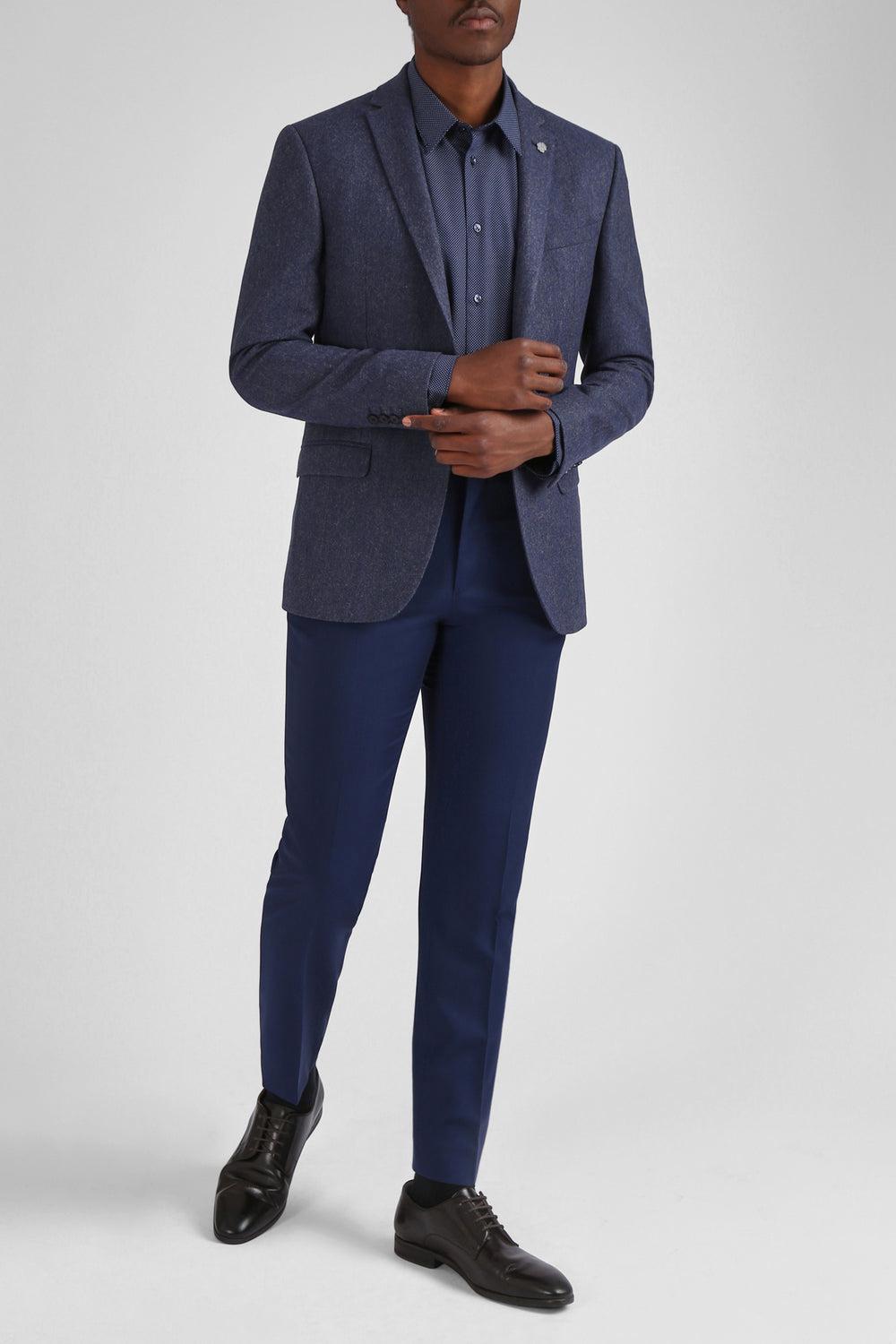 Ted Baker TIANJS - Textured Wool Blend Tailored ブレイザーズ メンズ 青 | Japan  POEF-28164