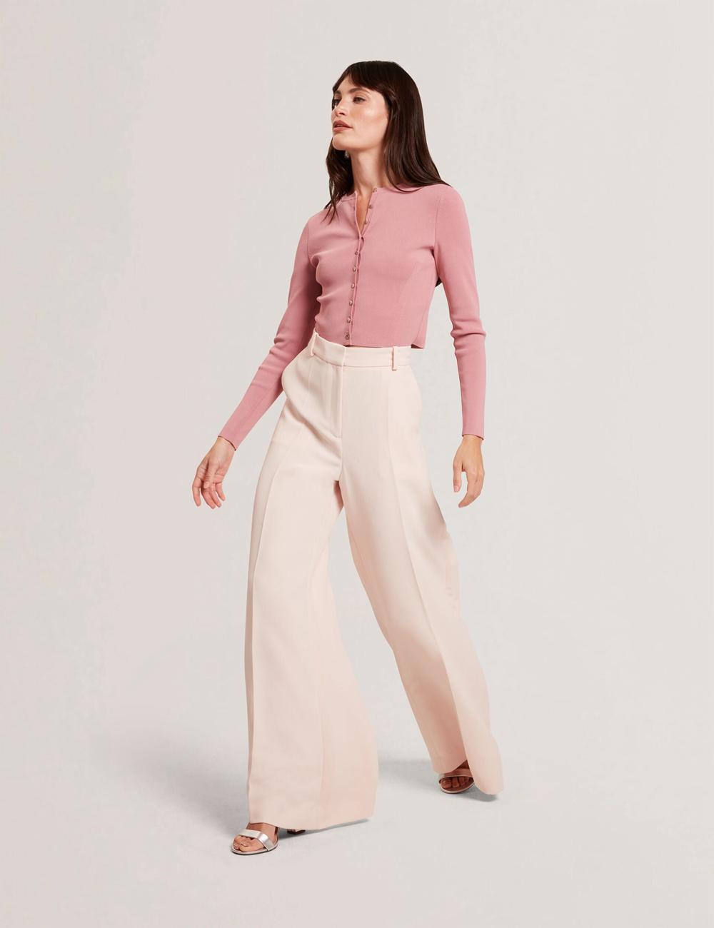 Ted Baker TRAGAT - Ultra Wide Leg Woven Tailored ズボン レディース ピンク | Japan  XQFG-91547