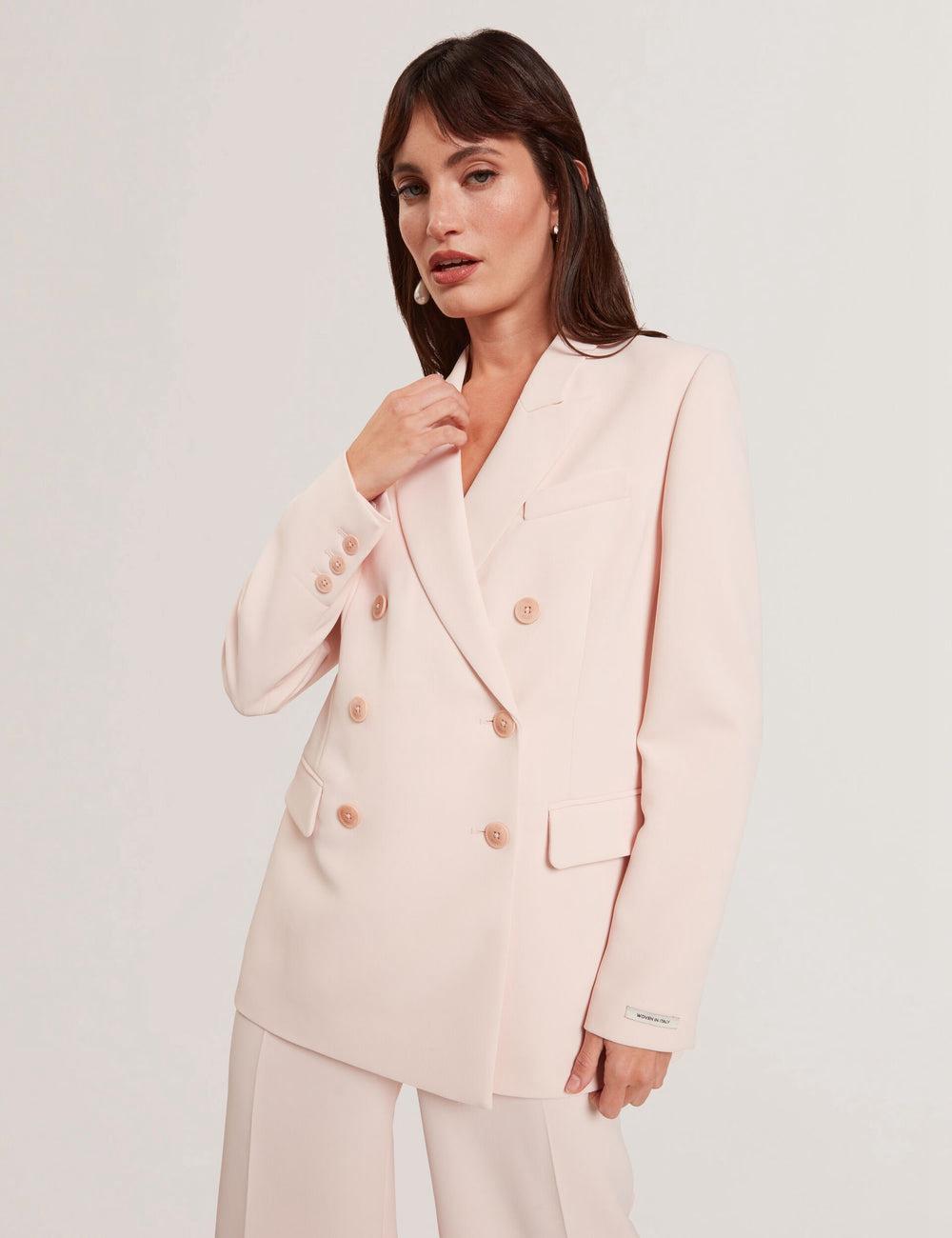 Ted Baker TRAGA - Tailored Double Breasted Woven ブレイザーズ レディース ピンク | Japan  MIBP-26018