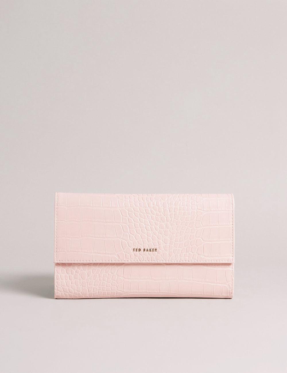 Ted Baker TRAVELZ - Croc Faux Leather Travel Organiser 財布 レディース ピンク | Japan  WMJZ-19637