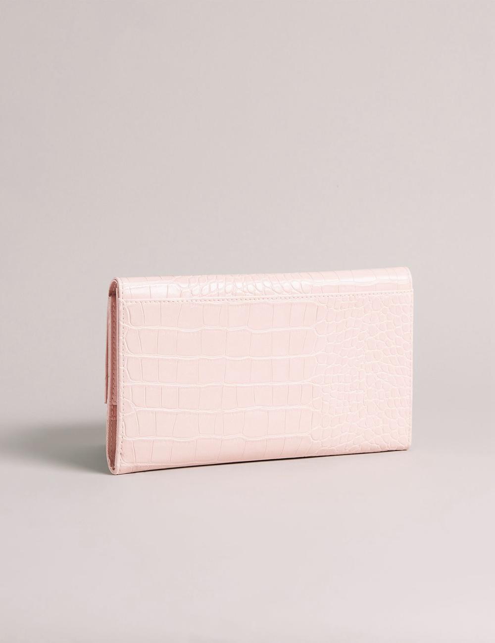 Ted Baker TRAVELZ - Croc Faux Leather Travel Organiser 財布 レディース ピンク | Japan  WMJZ-19637