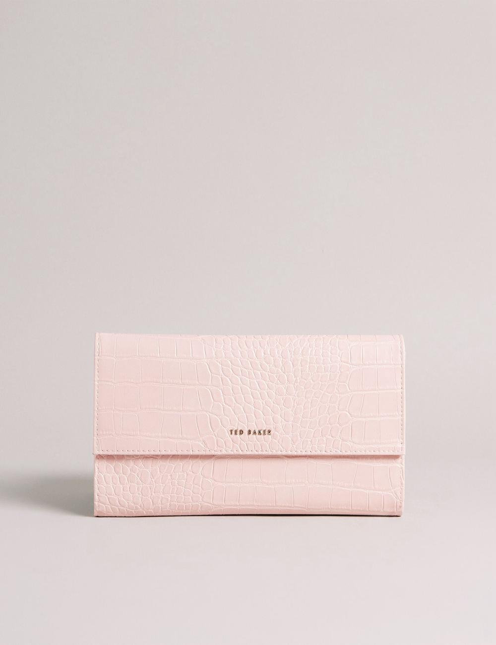 Ted Baker TRAVELZ - Croc Faux Leather Travel Organiser 財布 レディース ピンク | Japan  WMJZ-19637