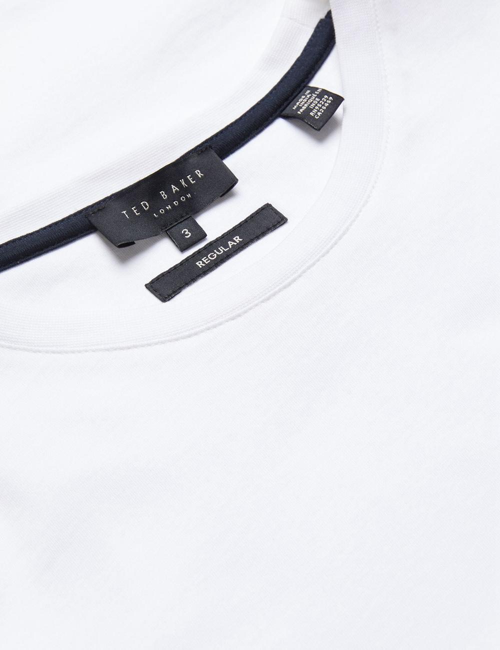 Ted Baker TYWINN - Classic Crew Neck Cotton Tシャツ メンズ 白 | Japan  QOHW-94678