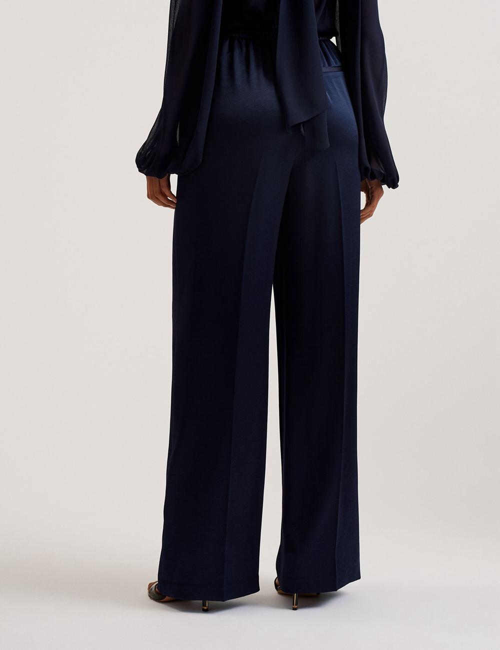 Ted Baker UMAIBO - Satin Wide Leg Drawstring Joggers ズボン レディース 黒 | Japan  WCGT-31072