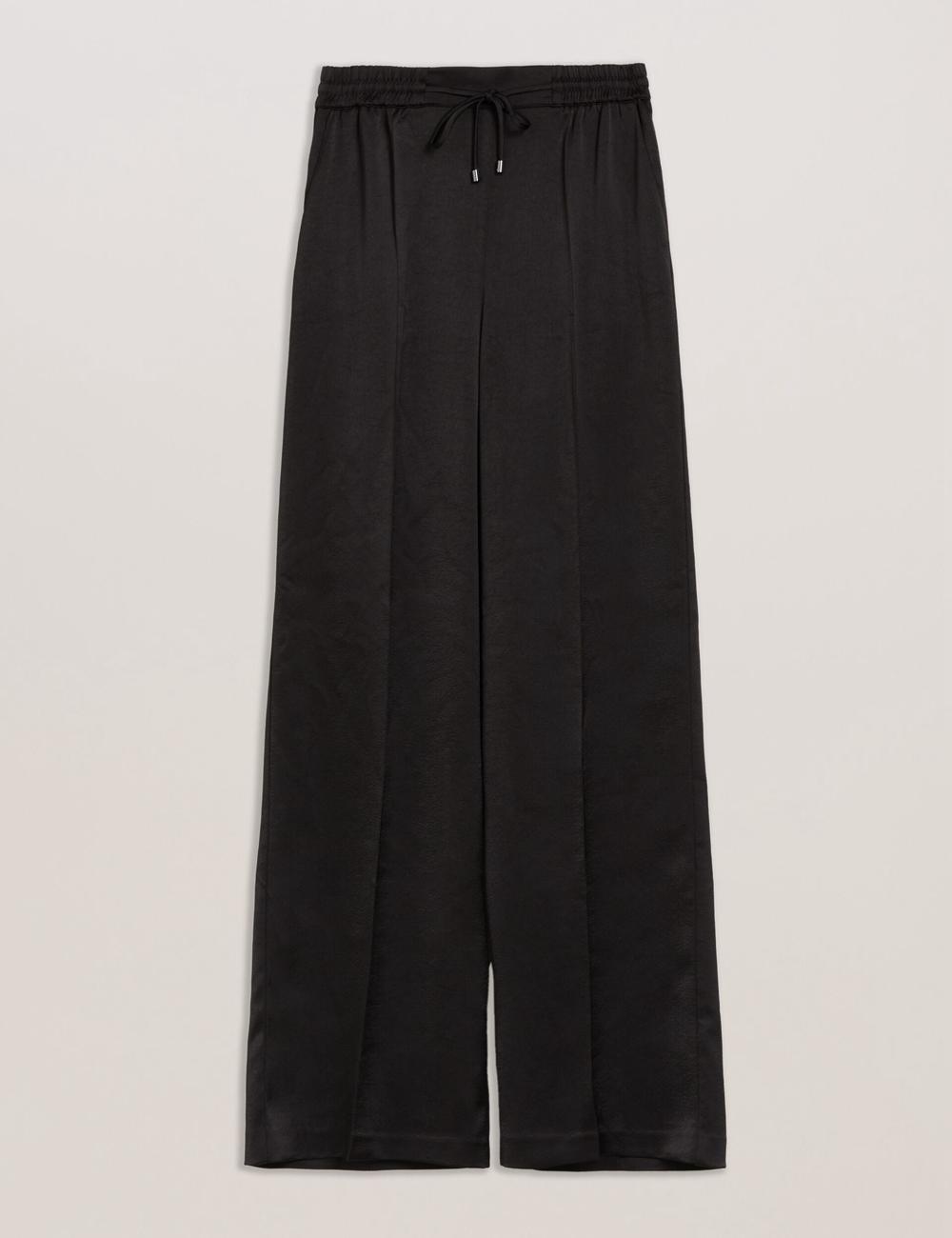 Ted Baker UMAIBO - Satin Wide Leg Drawstring Joggers ズボン レディース 黒 | Japan  WCGT-31072