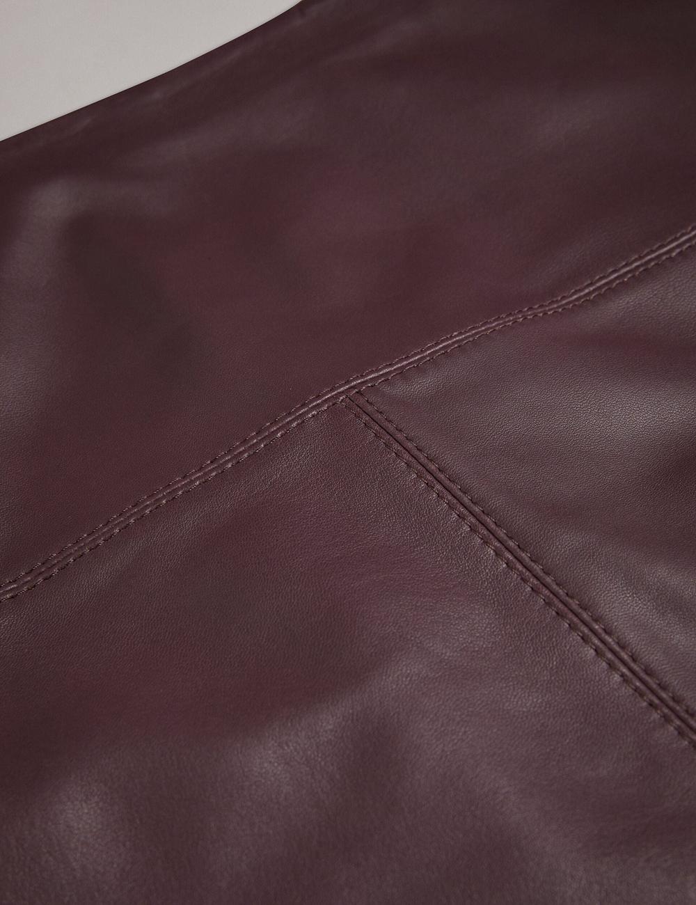 Ted Baker VALIAT - A-Line Leather スカート レディース 赤 | Japan  PMBH-07241