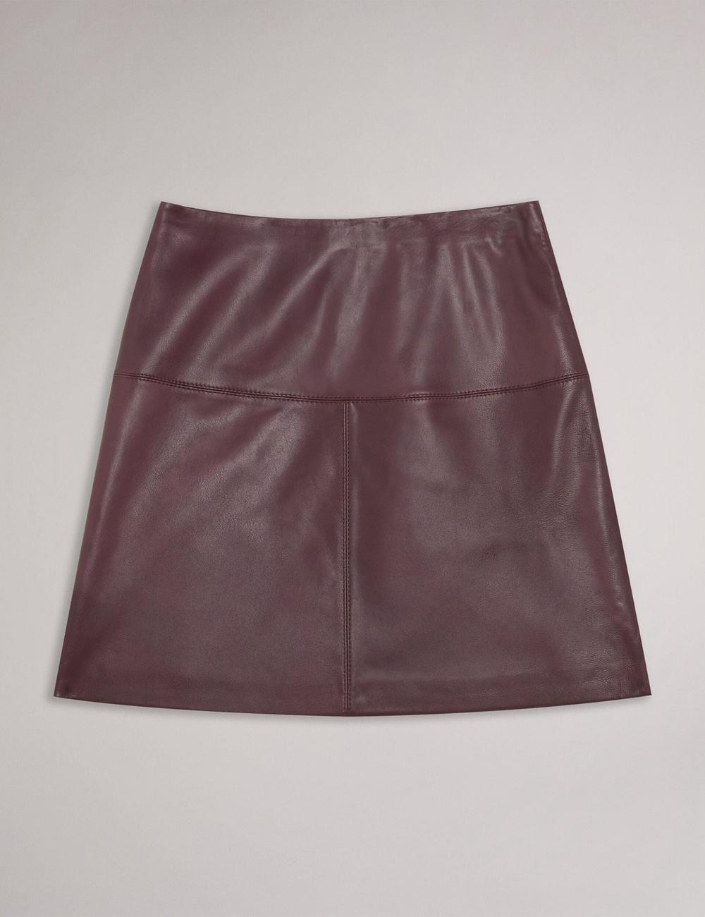 Ted Baker VALIAT - A-Line Leather スカート レディース 赤 | Japan  PMBH-07241