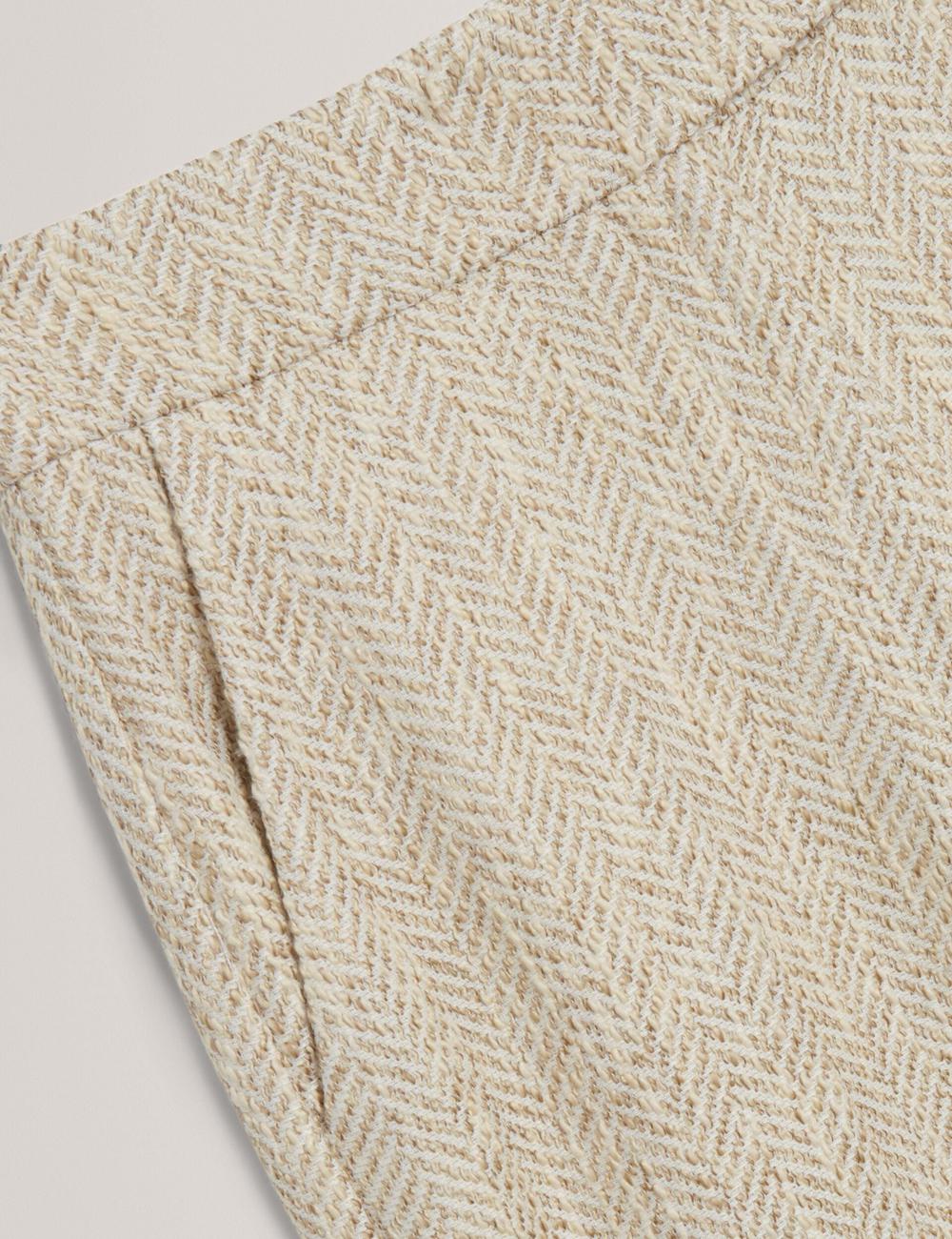 Ted Baker VULPAT - Boucle Herringbone Wide Leg Tailored ズボン レディース Ivory | Japan  RBVS-62845
