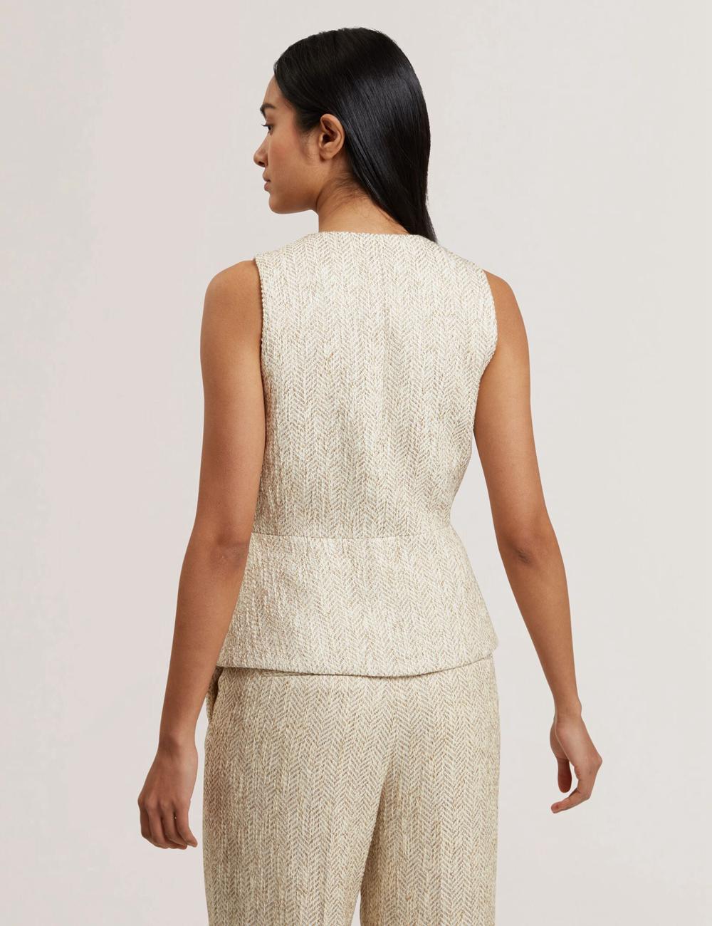 Ted Baker VULPAW - Boucle Herringbone Fitted スーツチョッキ レディース Ivory | Japan  DWEN-17583
