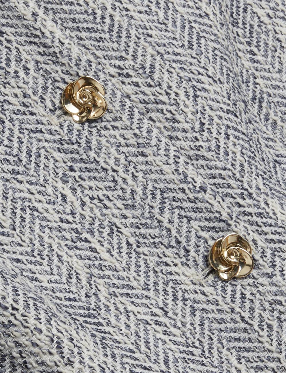 Ted Baker VULPA - Boucle Button-Up Cropped Tailored ジャケット レディース 青 | Japan  DWVU-04625